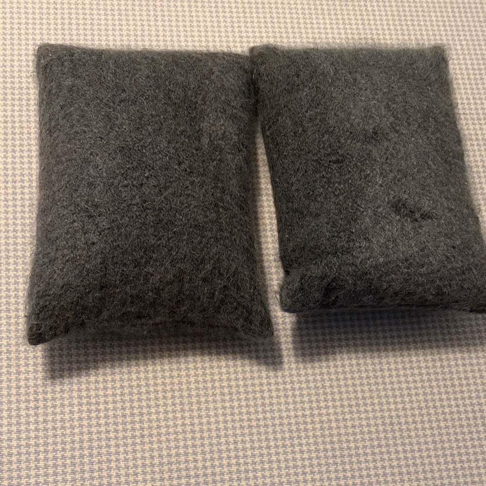 Gray Wool Throw Pillows